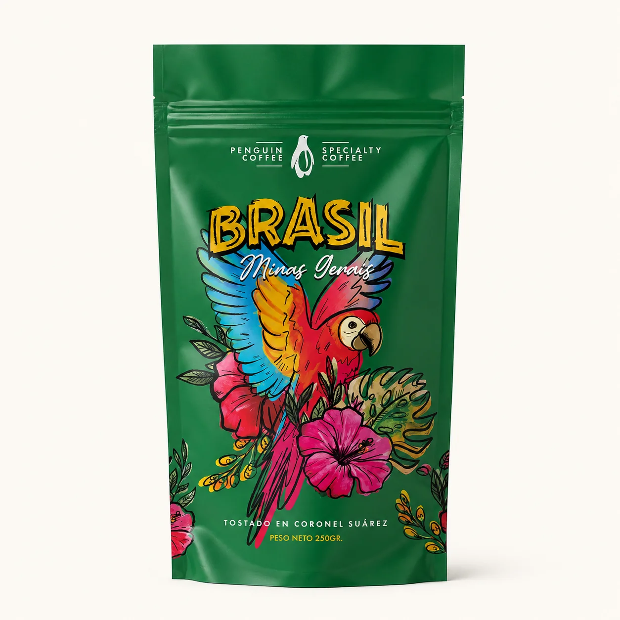 Paquete de cafe Brasil Bourbon Minas Gerais 250g Kivu