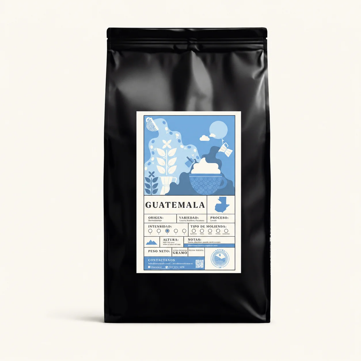 Paquete de café Guatemala Huehuetenango 250g Kivu